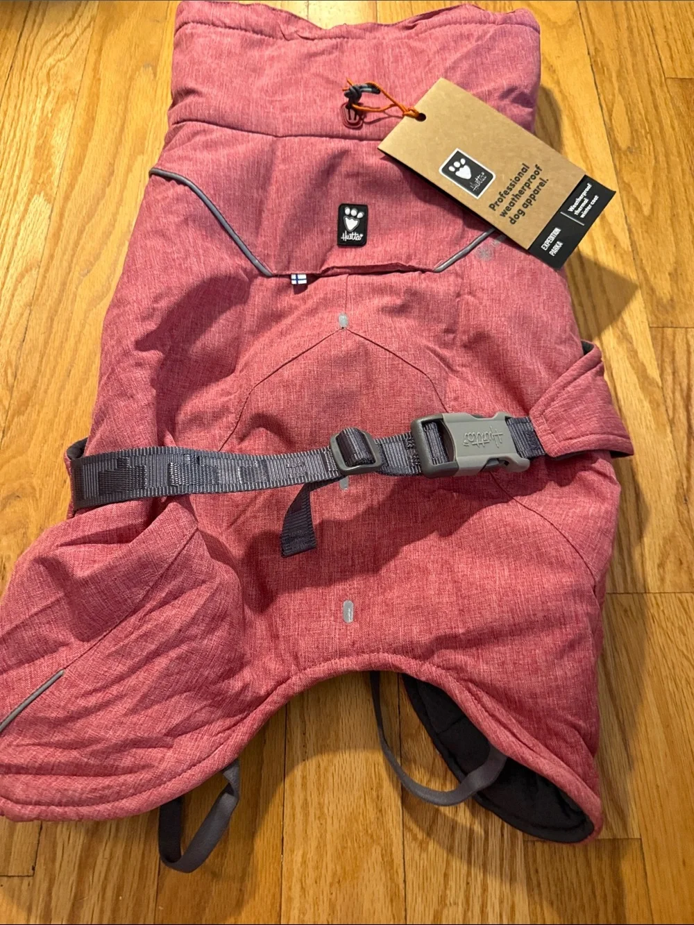 Hurtta NWT 35XL/14XL Expedition Parka Crimson Red Waterproof Dog Coat Reflective
